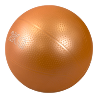 Bola de exercícios (medicine ball econômica) de pvc com areia 2kg laranja Pista e Campo