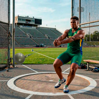 Martelo de atletismo de ferro 4,00kg Pista e Campo - com cabo e empunhadura