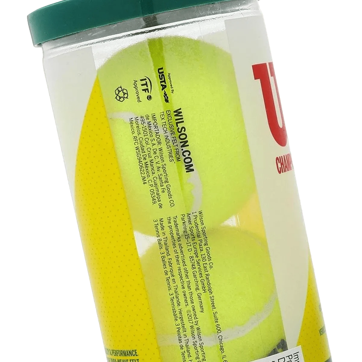 Bolinha/bola de tênis de campo Championship Regular Duty Wilson - tubo com 3 und