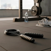 Corda de pular com rolamento 4mm 2,65m Envolst - Preto