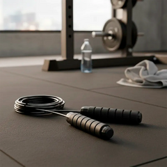 Corda de pular com rolamento 4mm 2,65m Envolst - Preto