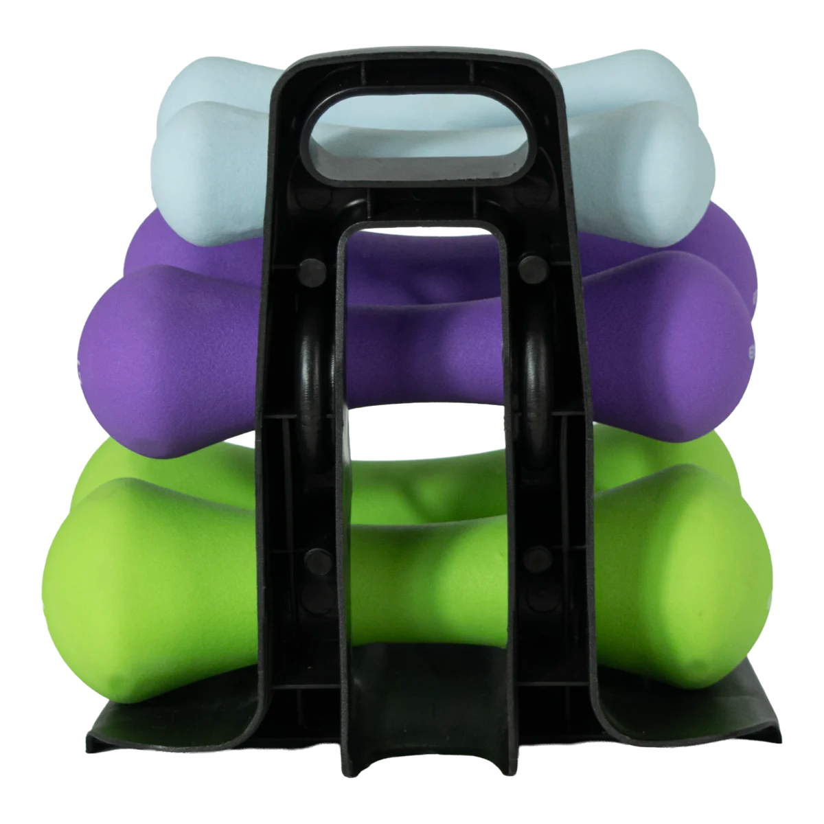 Conjunto 6 Halteres Neoprene 1, 2 e 3kg e Suporte Envolst