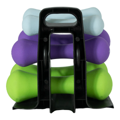 Conjunto 6 Halteres Neoprene 1, 2 e 3kg e Suporte Envolst