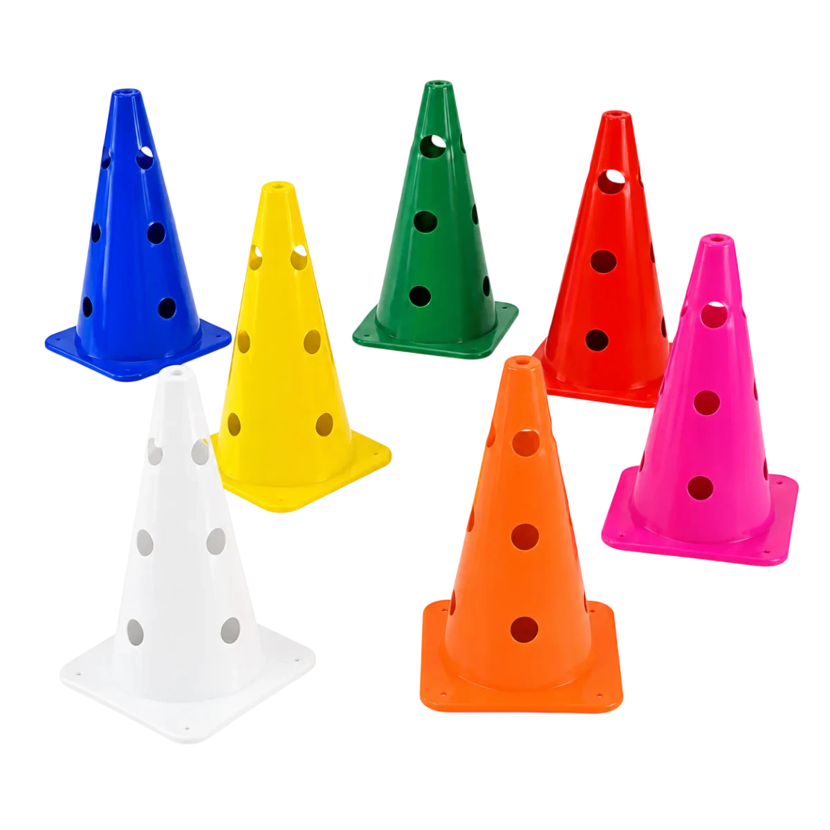 Cone Furado de sinalização de plástico 23cm Pista e Campo - Azul