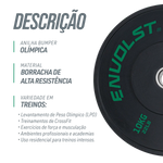 Anilha Olímpica Bumper para Crossfit e LPO 10Kg Envolst