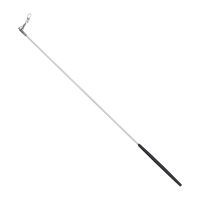  Estilete Ginástica Rítmica Fibra Vidro 50cm Branco Gracios - Empunhadura Preta