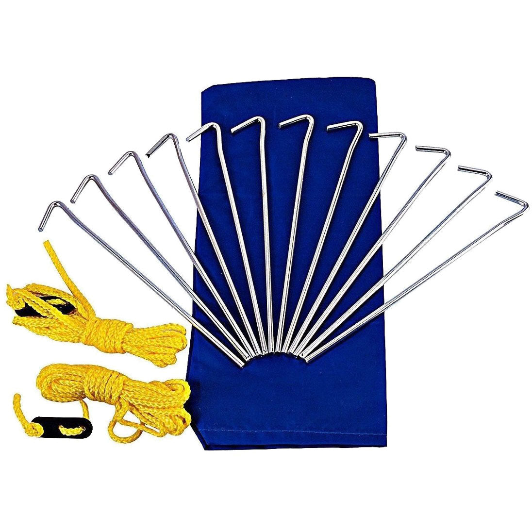 Presilhas estacas de aço 18cm com cordinhas Pista e Campo - cnj com 12 und