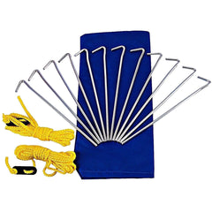 Presilhas estacas de aço 18cm com cordinhas Pista e Campo - cnj com 12 und
