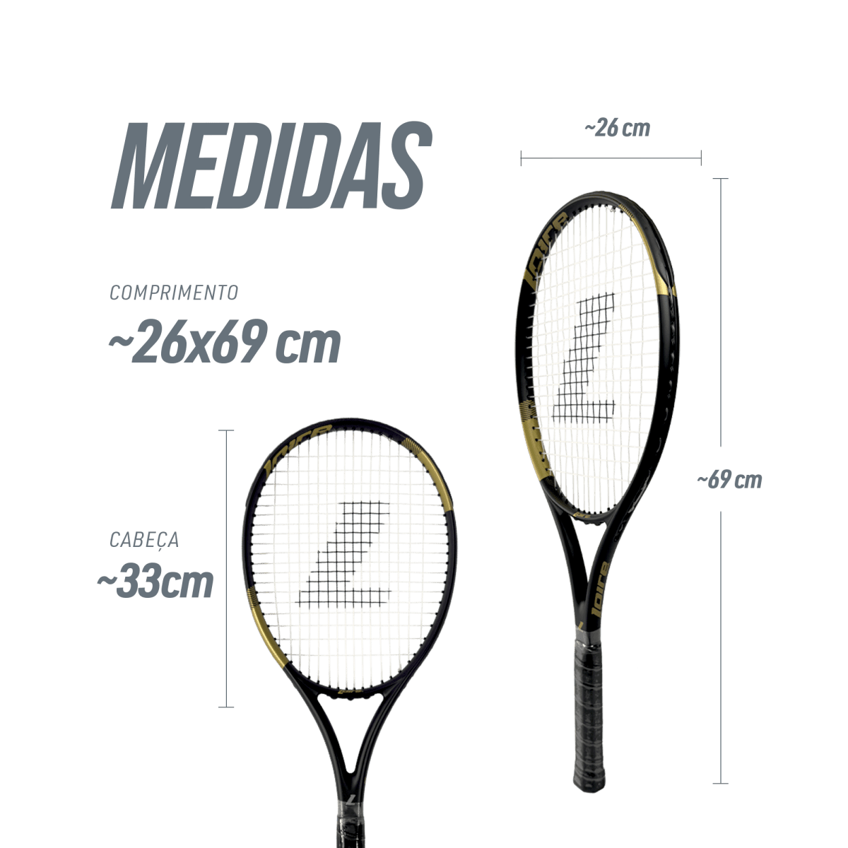 Raquete de Tênis 27" Adulto Brissac Encordoada Loire