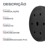 Anilha Emborrachada 10Kg Cement Furo 31mm Envolst