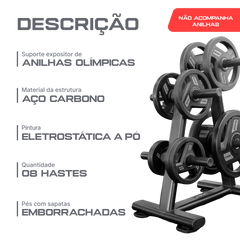 Suporte Expositor de Anilhas Olímpicas até 500Kg Envolst