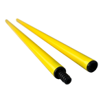 Bastão haste de PVC 1,50m desmontável em três partes amarelo Velden