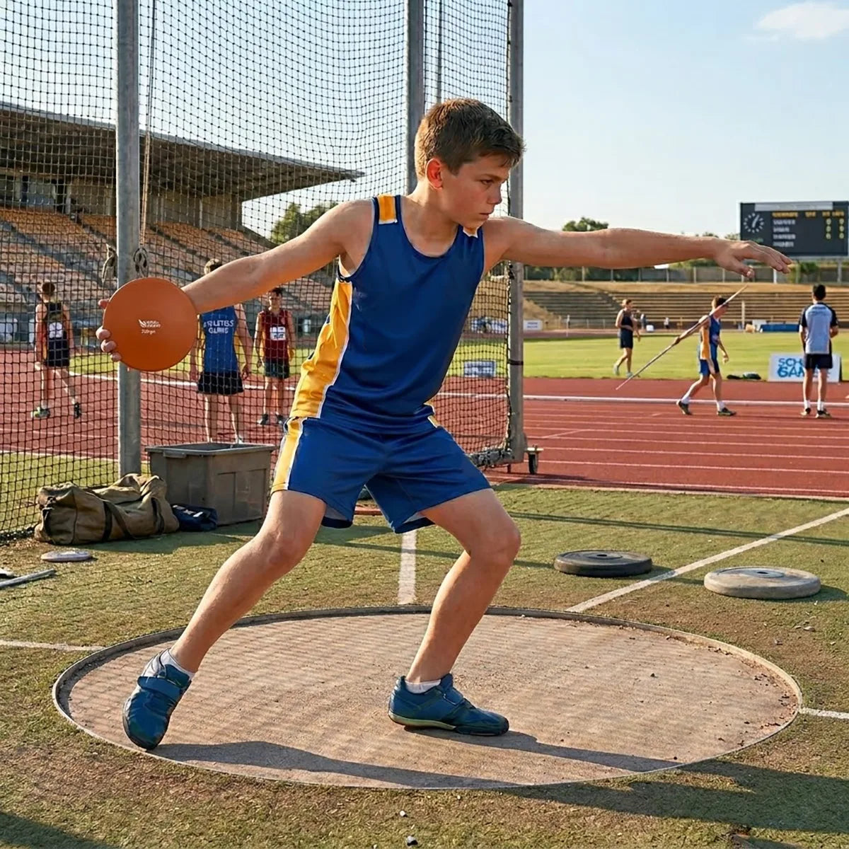 Disco de atletismo de PVC macio 200g Pista e Campo