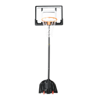 Tabela de basquete infantil juvenil móvel com poste, quadro de acrílico e aro Velden