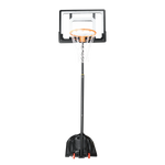 Tabela de basquete infantil juvenil móvel com poste, quadro de acrílico e aro Velden