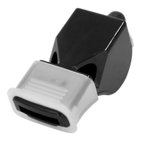 Apito de plástico tipo Fox com cordão Velden - Preto