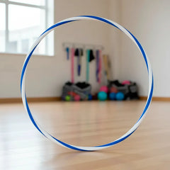 Arco de ginástica rítmica bambolê em espiral 90cm de diâmetro Gracios - Azul e Branco