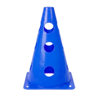 Cone Furado de sinalização de plástico 23cm Pista e Campo - Azul