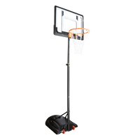 Tabela de basquete infantil juvenil móvel com poste, quadro de acrílico e aro Velden