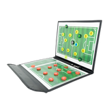 Prancheta tática magnética com caneta para treinamento de futebol Pista e Campo - Modelo pasta preta
