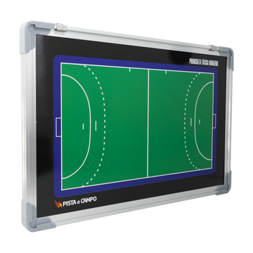 Quadro tático magnético de alumínio com acessórios 45x30 Pista e Campo - Handebol