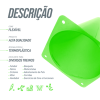Cone de sinalização de plástico 23cm Velden - Verde