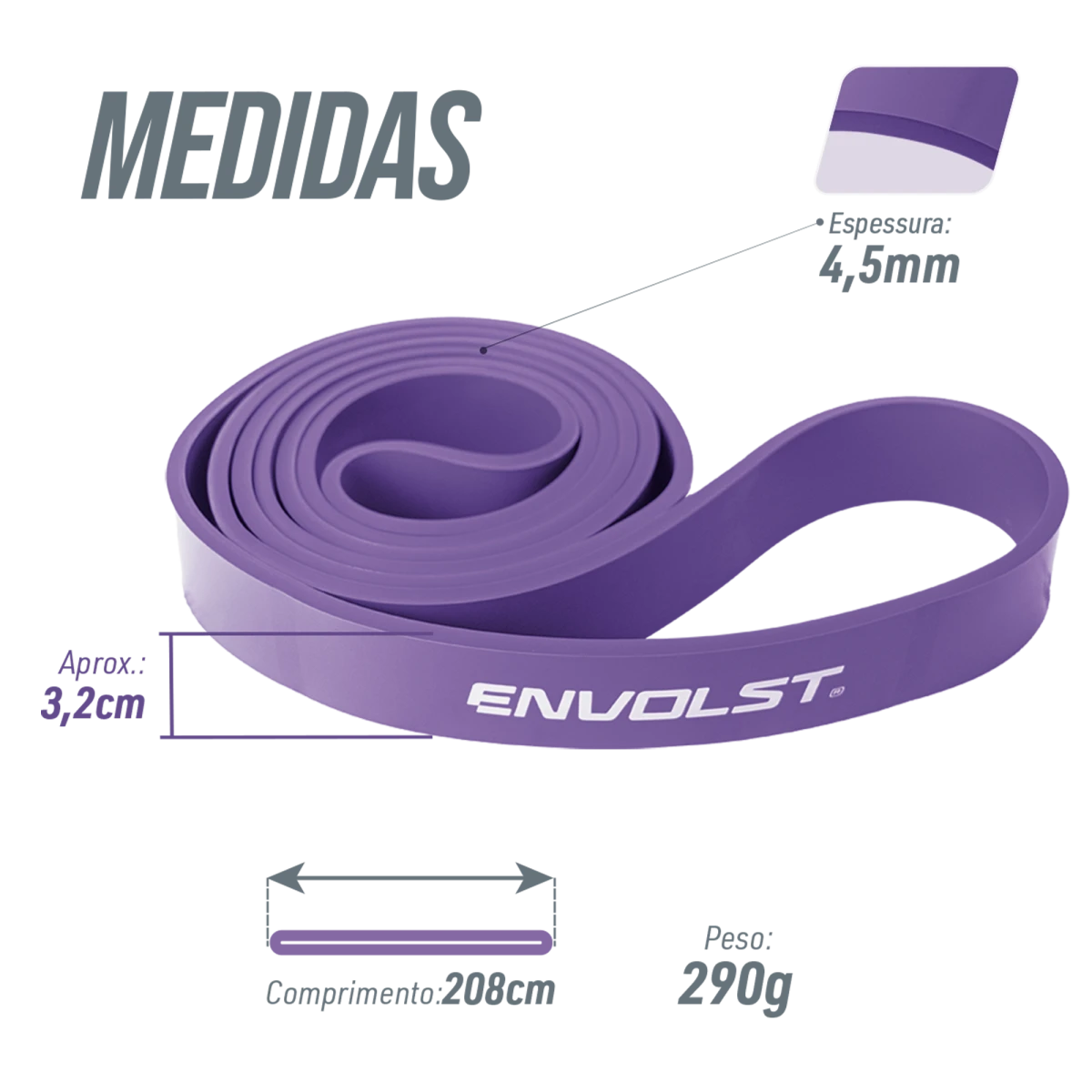 Super Band 3.2 Elástico Extensor Borracha Envolst