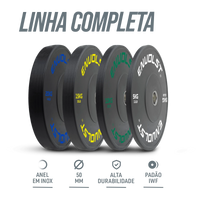 Kit 100kg Anilhas Olímpicas Bumpers Padrão IWF Envolst