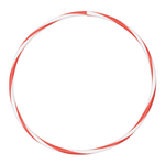 Arco de ginástica rítmica bambolê em espiral 60cm de diâmetro Gracios - Azul e Branco