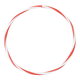 Arco de ginástica rítmica bambolê em espiral 60cm de diâmetro Gracios - Azul e Branco