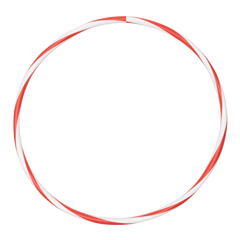 Arco de ginástica rítmica bambolê em espiral 60cm de diâmetro Gracios - Azul e Branco