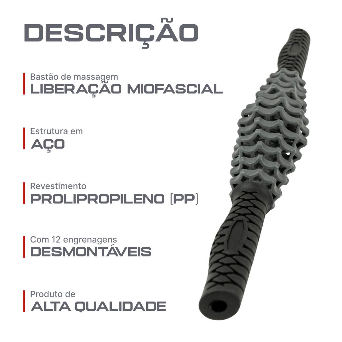Bastão de Massagem e Liberação Miofascial Anatômico Envolst