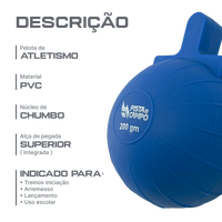 Pelota de PVC 200g Pista e Campo