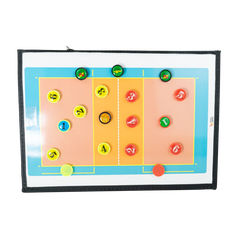 Prancheta tática magnética com caneta para treinamento de voleibol Pista e Campo - Modelo pasta preta