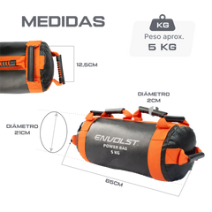 Power sand bag para treinamento funcional 5kg Envolst