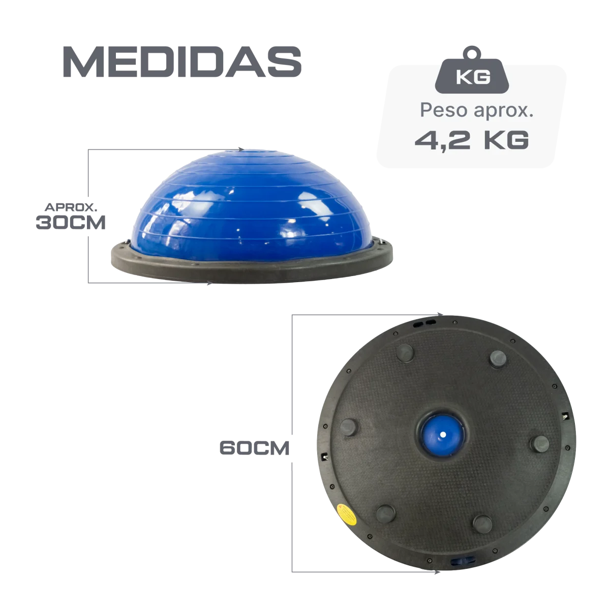 Meia Bola Bosu Ball com alças Pista e Campo