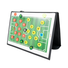 Prancheta tática magnética com caneta para treinamento de futebol Pista e Campo - Modelo pasta preta