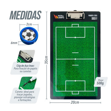 Prancheta Tática Magnética Society Dupla Face Velden