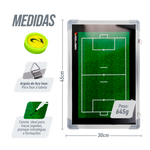 Quadro tático magnético de alumínio com acessórios 45x30 Pista e Campo - Futebol Society