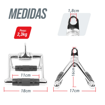 Puxador Triângulo Cromado com Giro 360° Envolst
