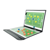 Prancheta tática magnética com caneta para treinamento de futebol society Pista e Campo - Modelo pasta preta