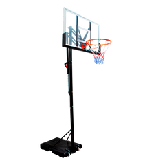 Tabela de basquete adulto móvel com poste, quadro de acrílico e aro modelo premium Velden