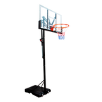 Tabela de basquete adulto móvel com poste, quadro de acrílico e aro modelo premium Velden