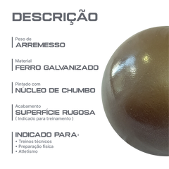 Peso de ferro 9kg Pista e Campo