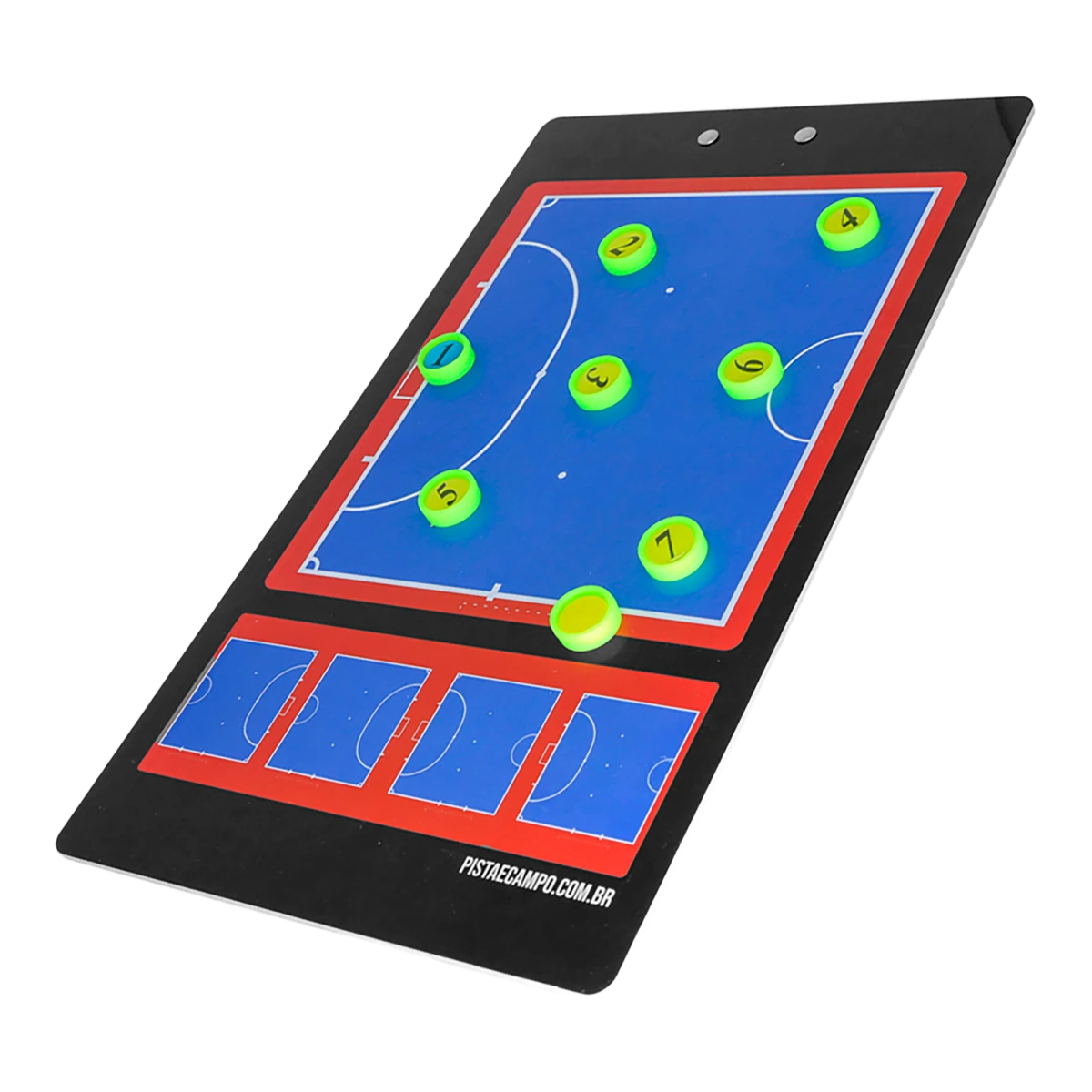 Prancheta tática magnética dupla face com caneta para treinamento de Futsal Pista e Campo
