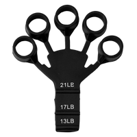Kit para exercícios de fortalecimento de dedos, mãos e punho Envolst - Cor: Preto