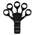Kit para exercícios de fortalecimento de dedos, mãos e punho Envolst - Cor: Preto