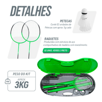 Kit Portátil de Badminton com Rede e Maleta
