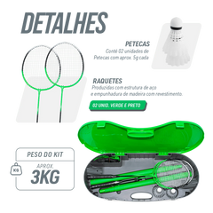 Kit Portátil de Badminton com Rede e Maleta