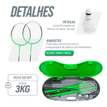 Kit Portátil de Badminton com Rede e Maleta